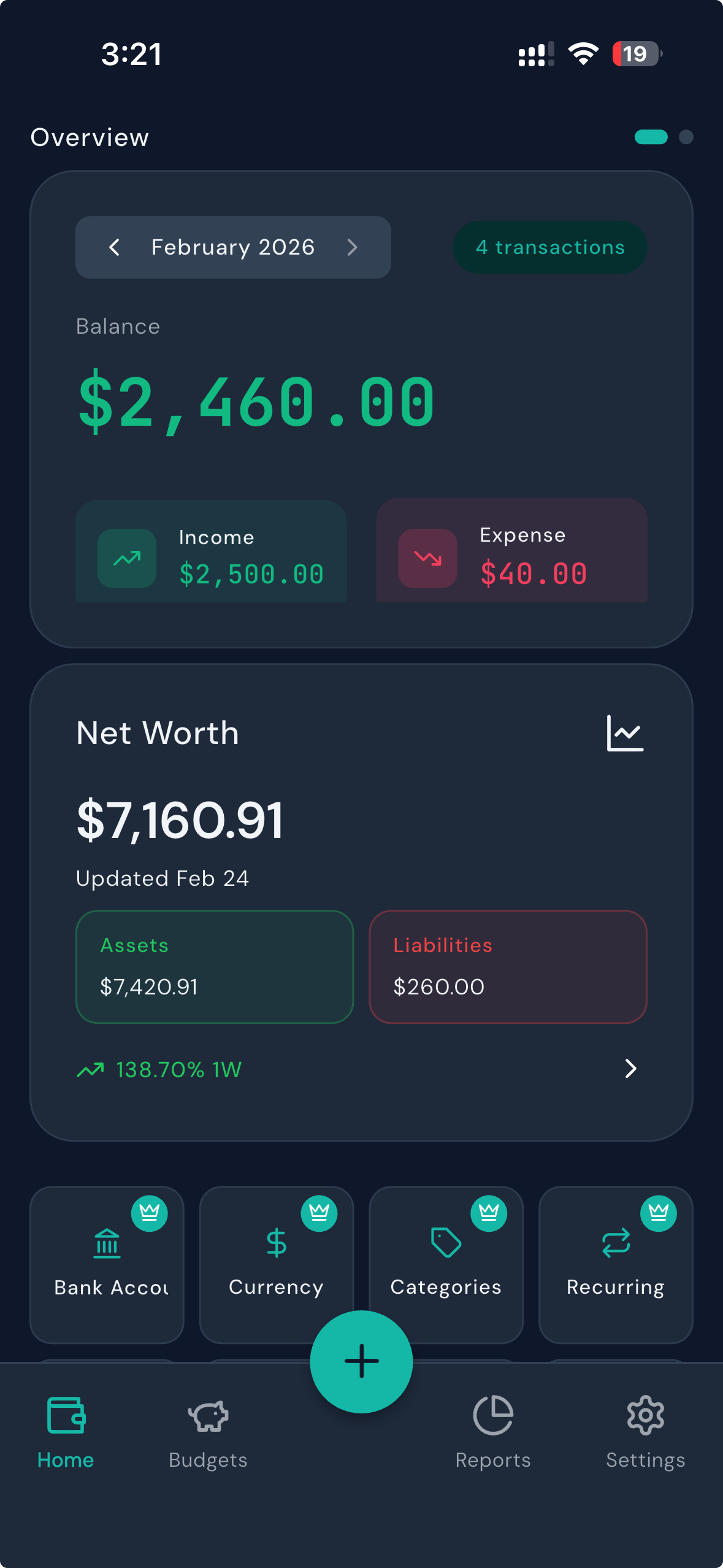 CashCalm main screenshot placeholder